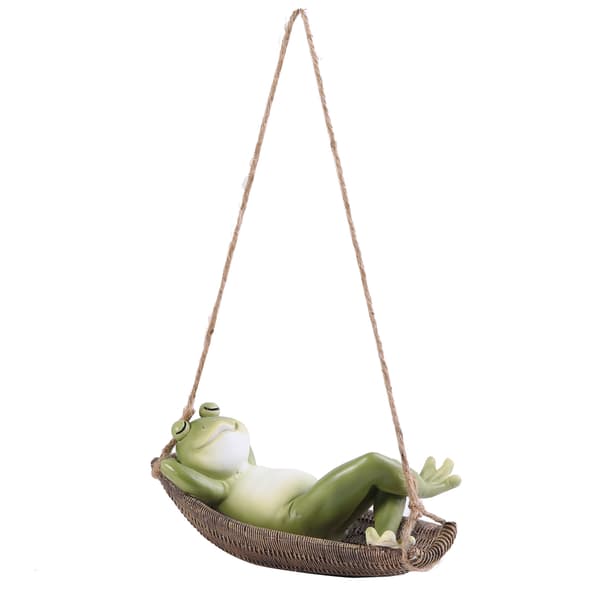 Rolig hängmatta, gunga, groda, älvträd, sovande skulptur, galge