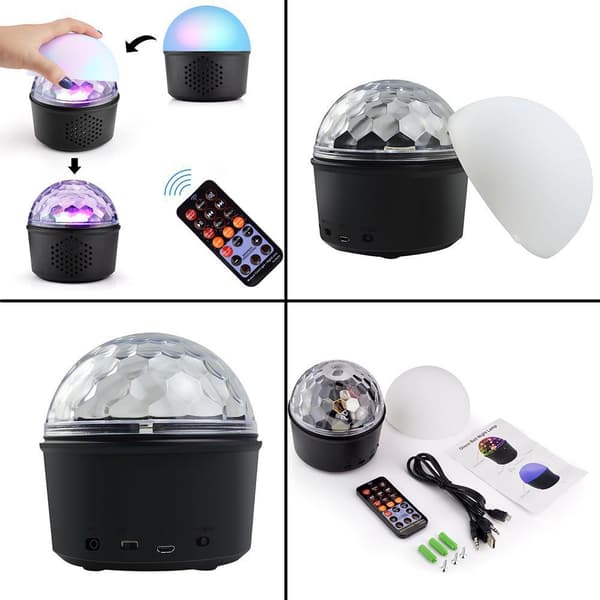 LED lille magisk kugle disco magisk kugle lampe USB Bluetooth musik l