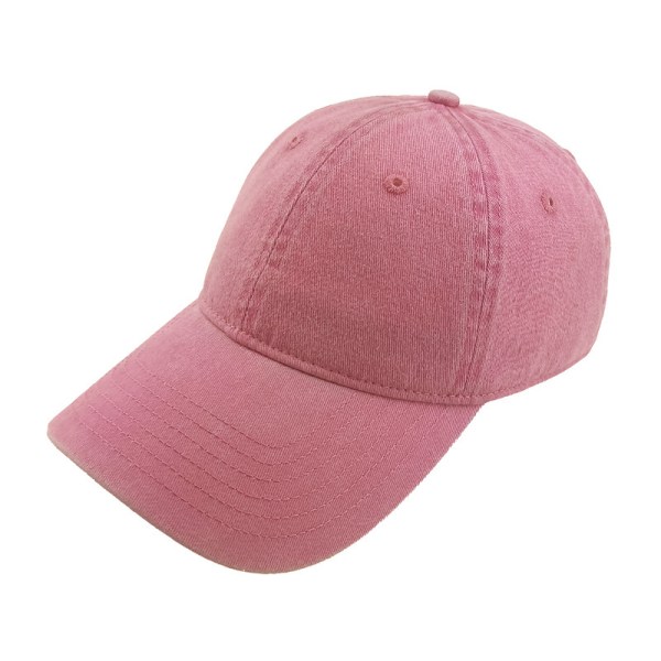 Justerbar vintage tvättad cap i bomull Light pink