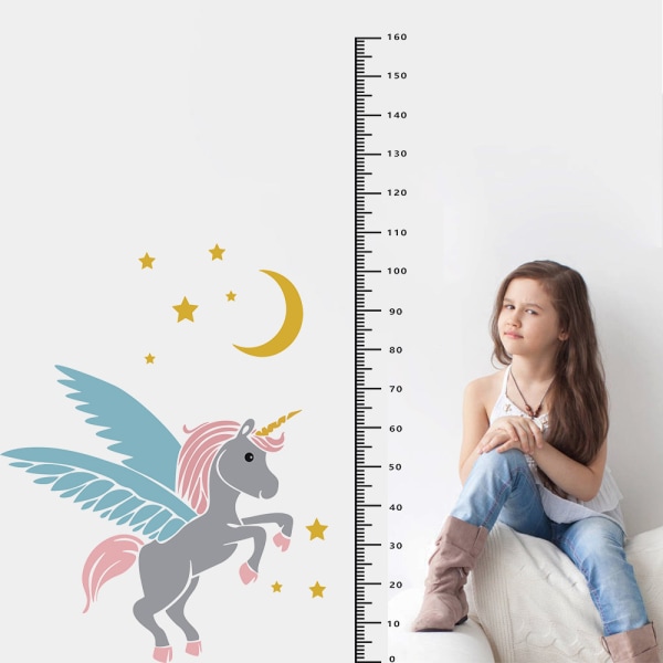 Measure Height Unicorn wall sticker Wall Stickers Mural Decals f