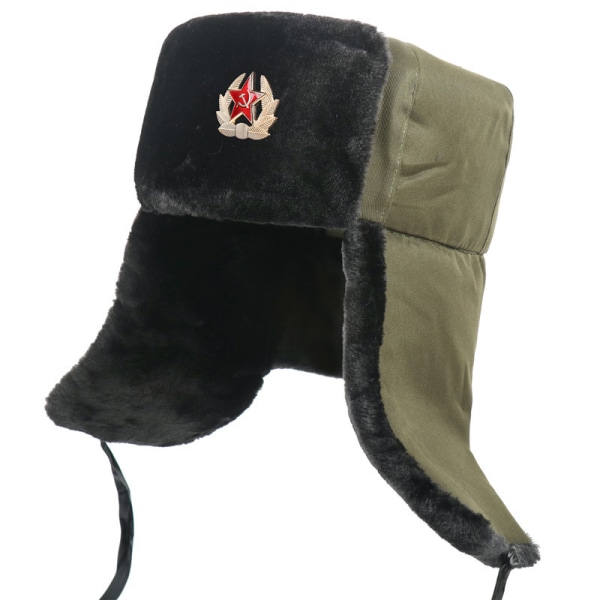 Badge cap outdoor cold thick plus velvet men women winter cyclin