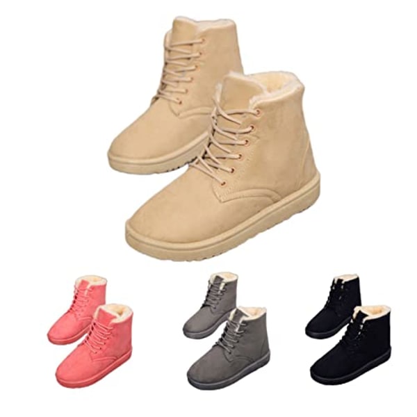 Opiskelijan talvikengät naisille - lyhyet saappaat - beige 42