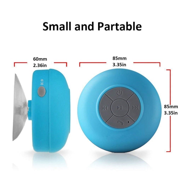 Kannettava Bluetooth-kaiutin Langaton vedenpitävä suihkukaiutin