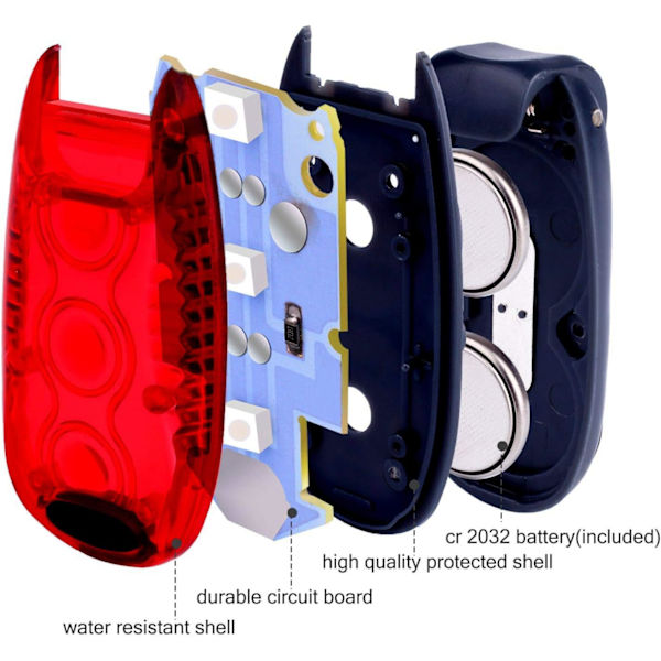 LED-sikkerhedslys (6-pak), clip-on-strobeløb for løb
