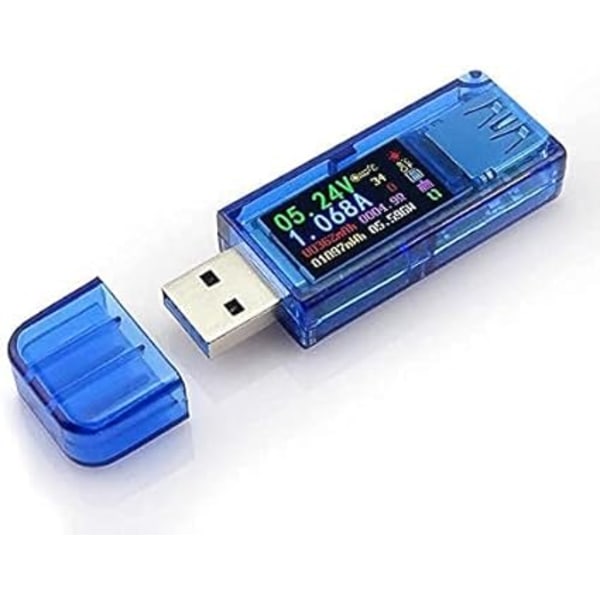 USB 3.0 Farve LCD Voltmeter Ammeter Spændingsmåler Strømmultim