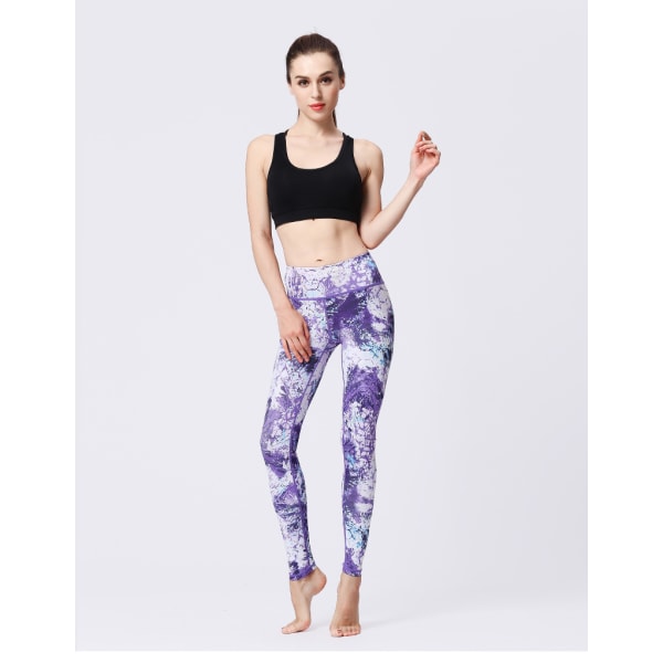 Dames Høy Midje Skinny Stretch Sports Yoga Fitness Bukser-HK218 M