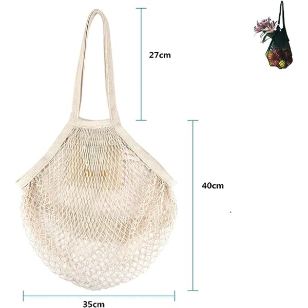 Shopping Net, 2-pak Genanvendelig Shopping Net Foldbar Mesh Shoppin