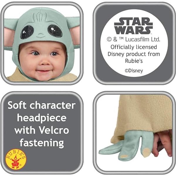 Baby Yoda-dräkt - The Mandalorian, Beige - Storlek 5-7 år