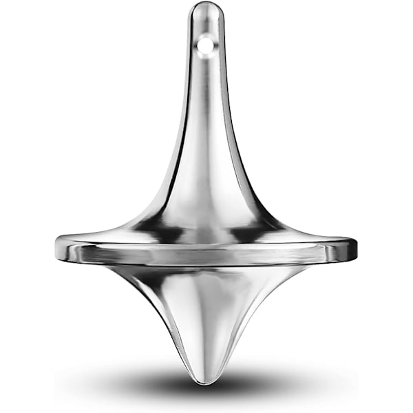Spinning Top Presisjonsmetall Spinner Top Desktop Gyro Toys Sølv