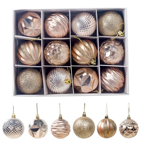 12 stycken julgranskulor krossäkra ornament julgran