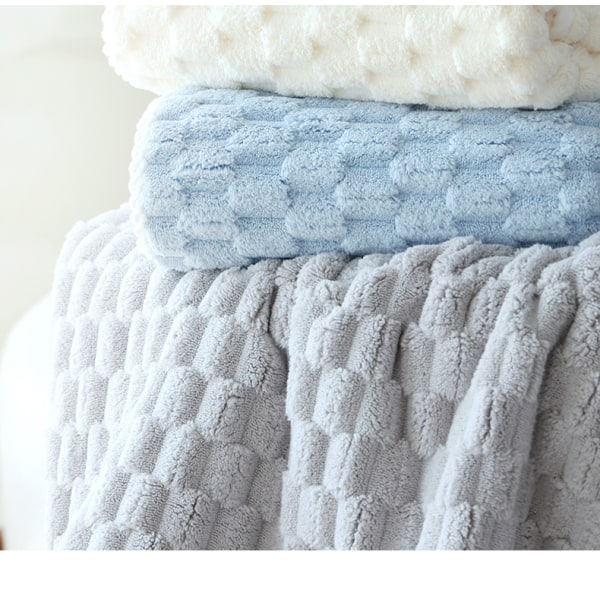 Korallfleece absorberande och inte lätt att tappa hår badhandduk Blue