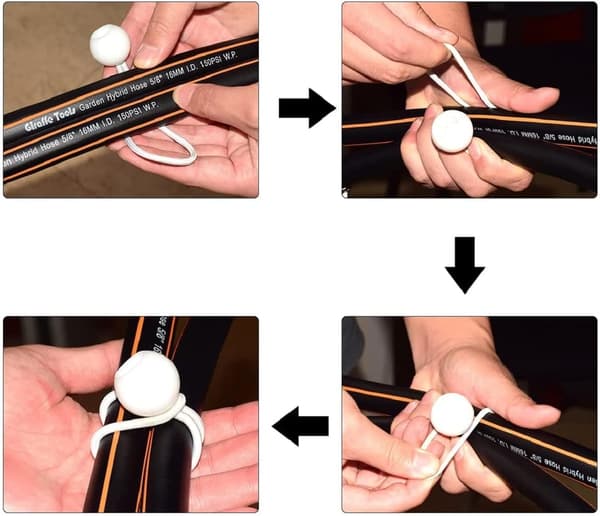 50 stk. elastiske kugle bungee-reb (sort), presenningstrammer til Gaz