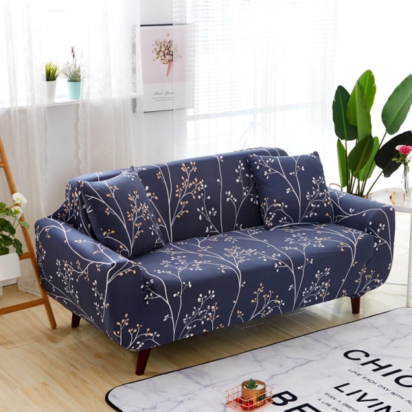 Stræk Sofa Betræk Trykt Sofa Betræk Armstol Overtræk til Sofaer Elastisk Universal Møbelbeskytter med Pudebetræk - Stil 17 small