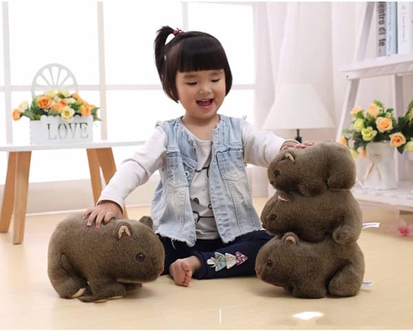 Simuleret marsvin plys bamse hamster wombat bamse børn tr