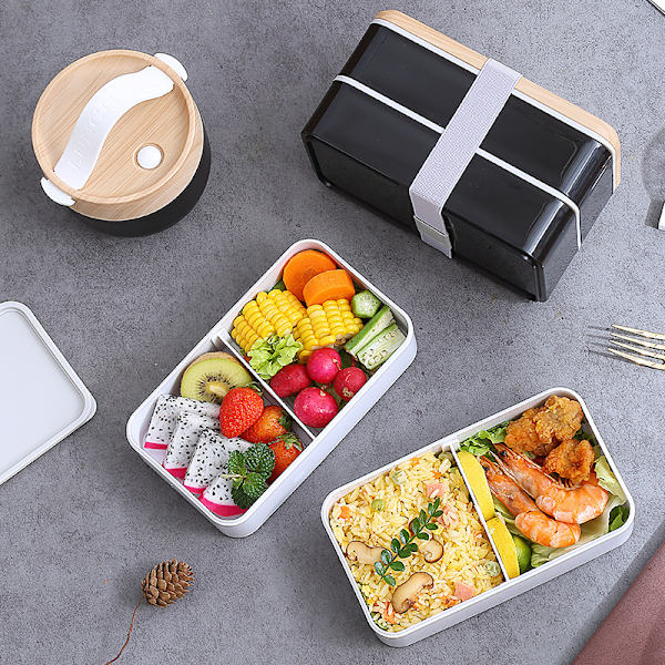 Bentolåda, Lunchlåda, 1200 ml Stapelbar Japansk Bentolåda