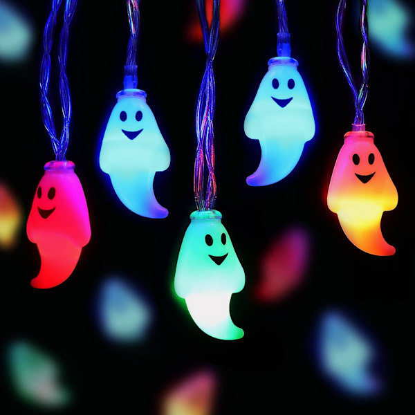 30 LED Halloween-lyslenke, batteridrevet spøkelseslyslenke