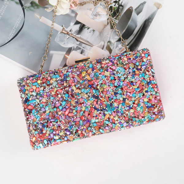 Ny skalformad diamant axelväska kedjeväska clutch dam mångsidig