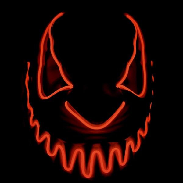 2st Halloween Skräckmask LED Glödande Mask Funny Devil Party Pr