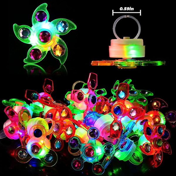 24-pack LED-ljusringar för barnfest, lyser i mörkret