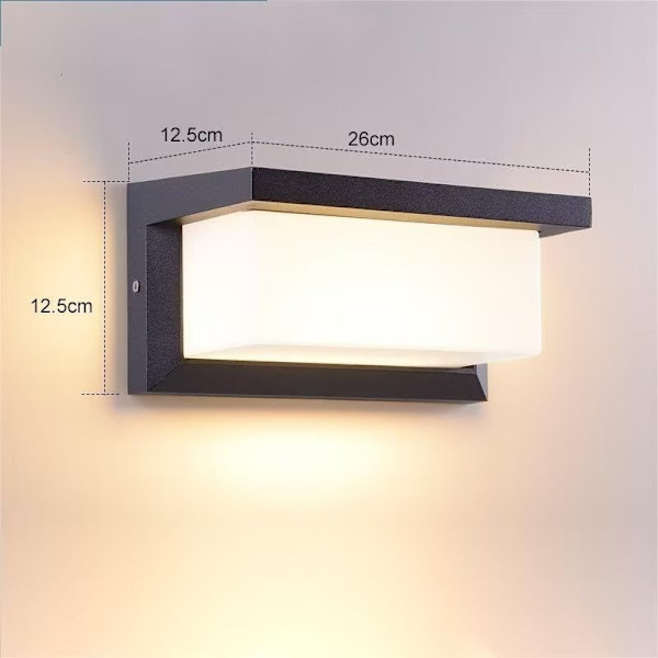 Vedenpitävä metalli LED-ulkoseinävalaisin ilman sensoria IP65 18W