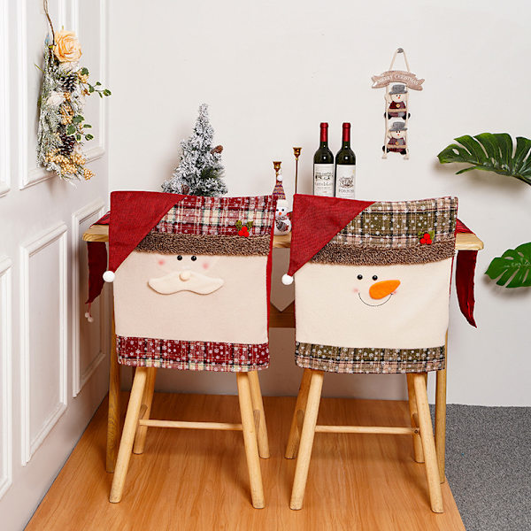 2 st juldekorationer tomte stolsskydd Restau