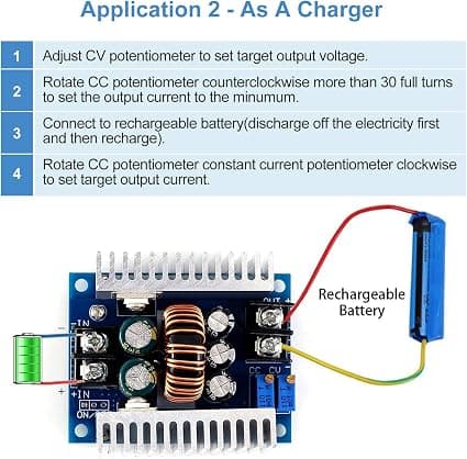 Strömförsörjningsmodul 20A DC-DC 6V-40V till 1.2V-35V Step Down Buck