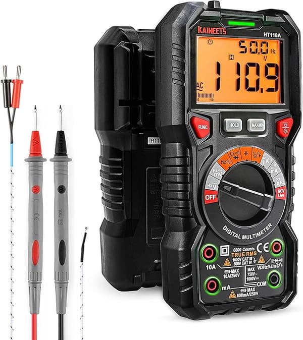 TRMS 6000-talls automatisk digitalt multimeter (LED-terminalguide)