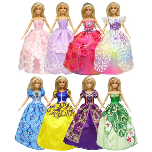 8 st 30cm Barbie mode bröllopsklänningar klänning set