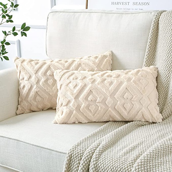 2 mjuka plysch dekorativa kuddfodral - 30*50CM