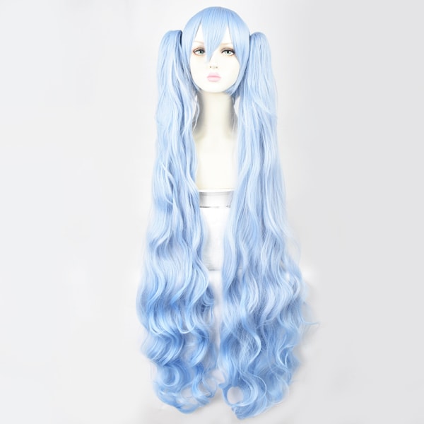 Stjerne og sne prinsesse karakter paryk sne hatsune split cos blå