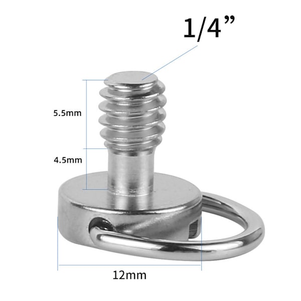 Kameramonteringskruvar 10 stycken 1/4\" skruvar kamerastabilisator C