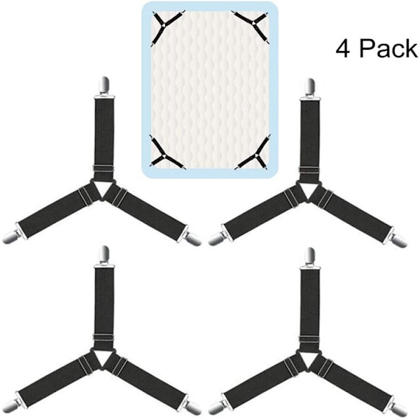 4 stk. Heavy Duty Lagenklemmer Utility Sengetæppe Klemmer