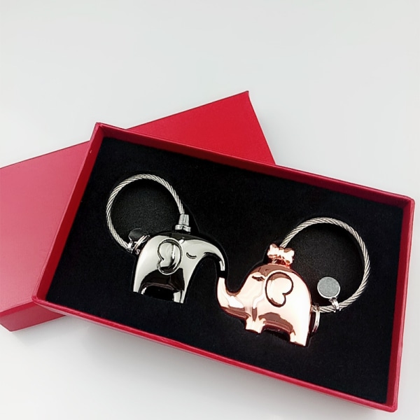 1 Pair Shiny Zinc Alloy Pendant Keychain for Valentine's Day, Me