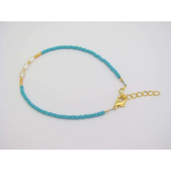 Ins stil enkel naturlig perle armbånd fashionabel perle flettet