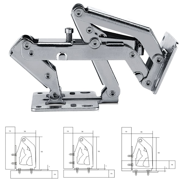 2 kpl 170 asteen piilotettuja hydraulisia säädettäviä saranasaranoita