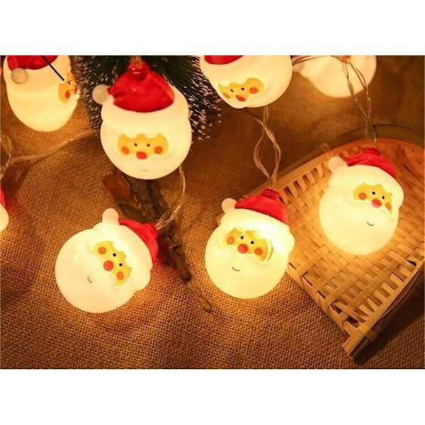 6M-40 Lamp Juldekoration LED Juldag Dekorationsljus Tomte Snögubbe Strängljus (Batteridriven)