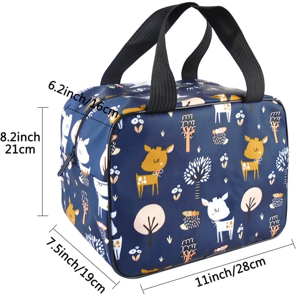 Återanvändbar kylväska Lunchmåltid Cartoon Tote Bag Organizer Insula