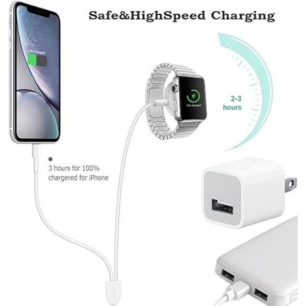 för Apple Watch laddare magnetisk laddningskabel uppdateringsversion W