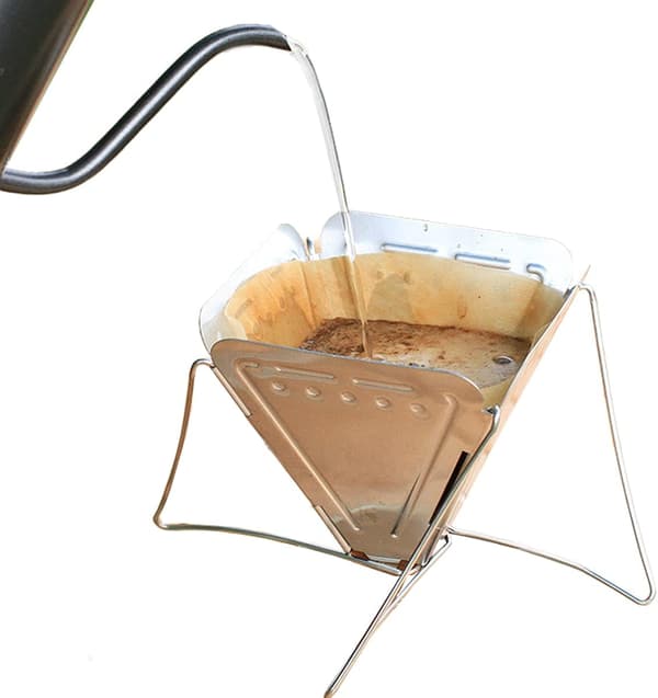 Sammenleggbar kaffedrippfilterholder, gjenbrukbar rustfritt stål Cof