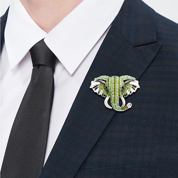 Stor glitrende elefant broche til kvinder mænd fest casual mode