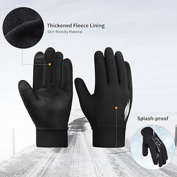 Barnens vinterlöparhandskar - Flammamönster Touch Screen Varm Glo