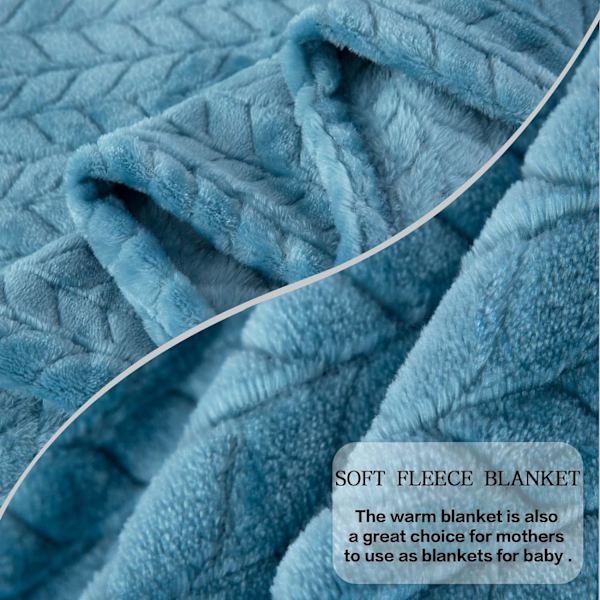 Fleece tæpper, hyggelige super bløde flanel tæpper til voksne, Li