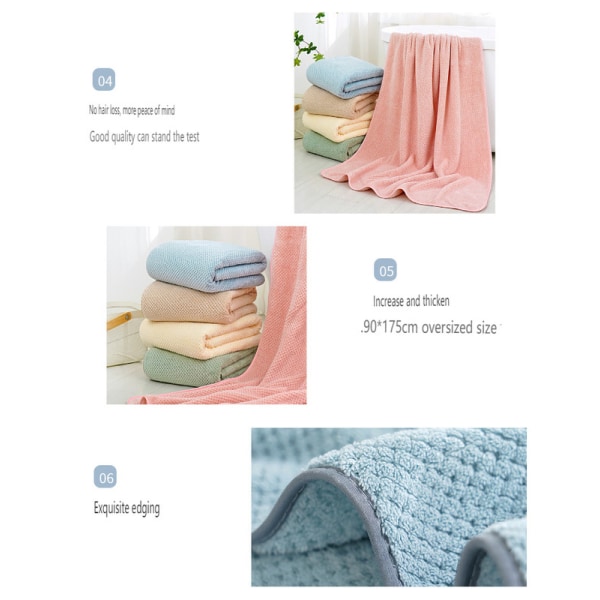 Korallfleece ananas gitter snabbabsorberande badhandduk Square Grass