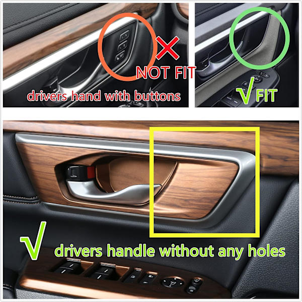 Honda CRV CR-V 2022 2021 2020 2019 2018 2017 Innvendig dørhåndtak