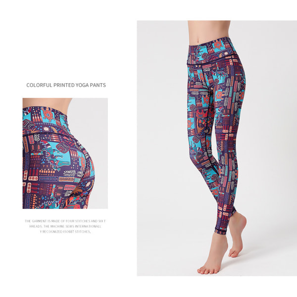 Hög midja höftlyft yoga tränings leggings - HK271 S