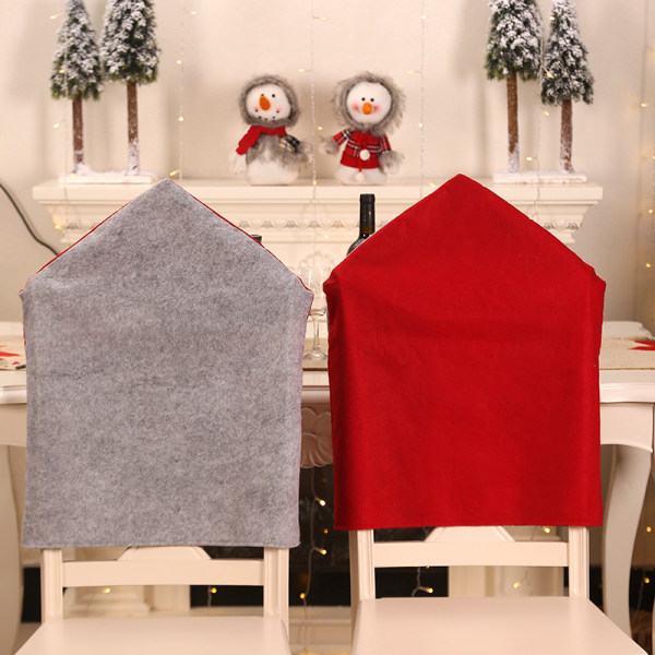 2 st tomte röd hatt jul stolsöverdrag för att dekorera