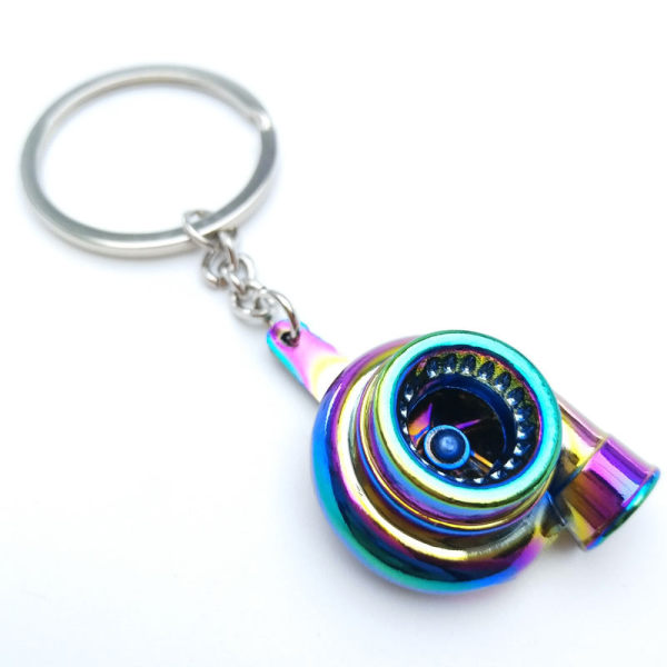 5PCS bilnøkkelring, LED turbo nøkkelring, roterende modell turbo nøkkelring