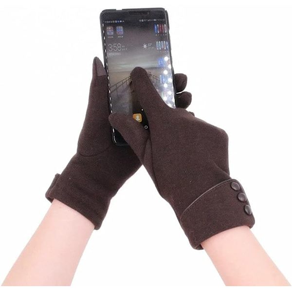 Dam Touch Screen Mobiltelefon Vinterhandskar Håll W