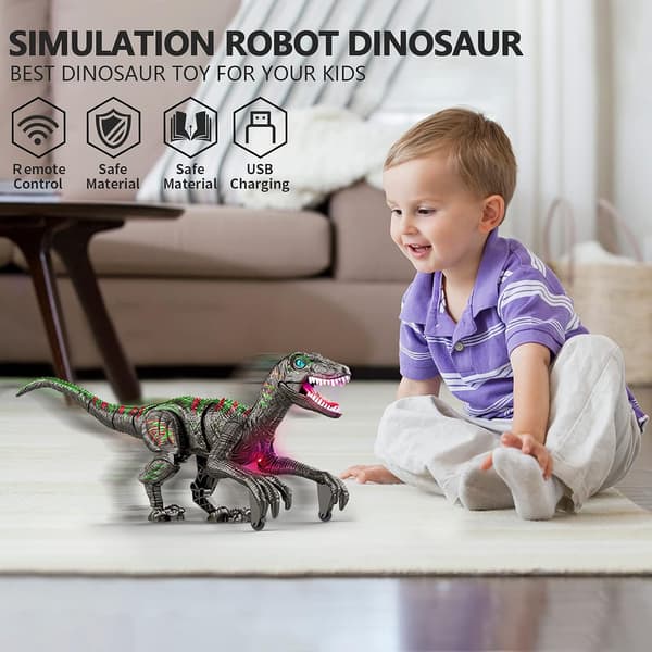 Dinosaurleker for barn 5-7 8-12, fjernkontroll dinosaur gutter til