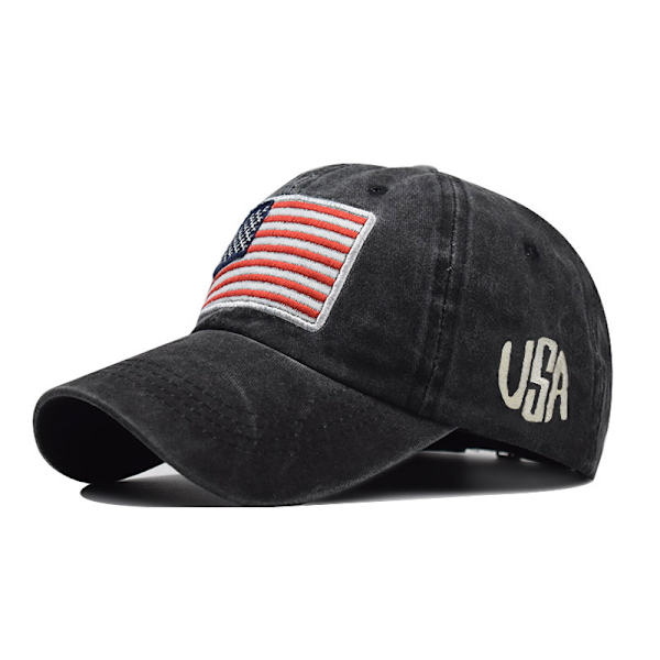 Justerbar baseballkeps Amerikansk flagga hatt huvudbonad utomhus spor
